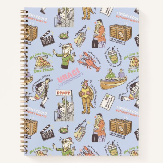 FRIENDS™ Colorful Cartoon Pattern Notitieboek (Voorkant)