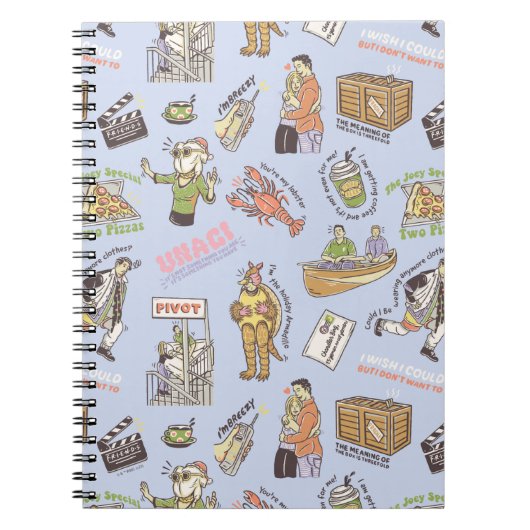 FRIENDS™ Colorful Cartoon Pattern Notitieboek (Voorkant)