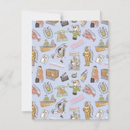 FRIENDS™ Colorful Cartoon Pattern Notitiekaartje (Voorkant)