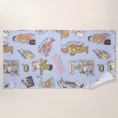 FRIENDS™ Colorful Cartoon Pattern Strandlaken (Voorkant)