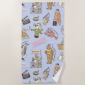 FRIENDS™ Colorful Cartoon Pattern Strandlaken (Voorkant)