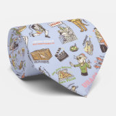 FRIENDS™ Colorful Cartoon Pattern Stropdas (Opgerold)