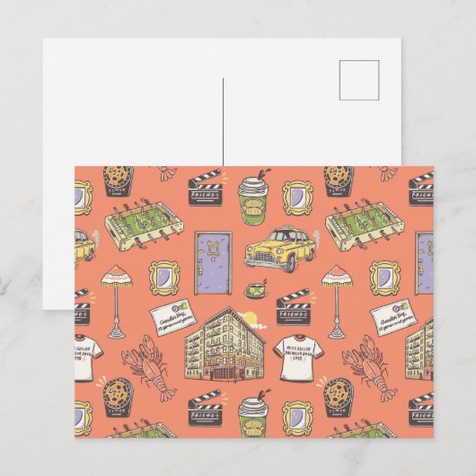 FRIENDS™ Colorful Icons Pattern Briefkaart (Voorkant / Achterkant)