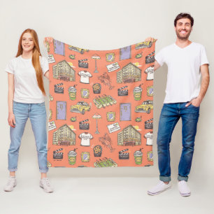 FRIENDS™ Colorful Icons Pattern Fleece Deken