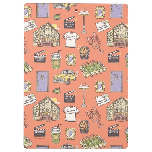 FRIENDS™ Colorful Icons Pattern Klembord (Achterkant)