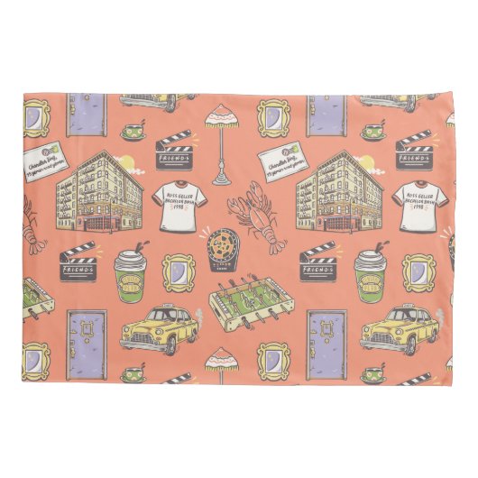 FRIENDS™ Colorful Icons Pattern Kussensloop (Achterkant)