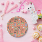 FRIENDS™ Colorful Icons Pattern Papieren Bordje (Feest)