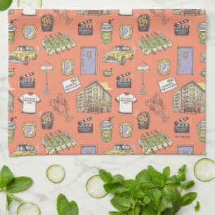 FRIENDS™ Colorful Icons Pattern Theedoek