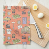FRIENDS™ Colorful Icons Pattern Theedoek (Quarter Fold)