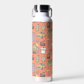 FRIENDS™ Colorful Icons Pattern Waterfles (Voorkant)