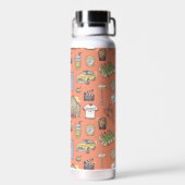 FRIENDS™ Colorful Icons Pattern Waterfles (Achterkant)