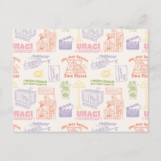 FRIENDS™ Colorful Quotten Pattern Briefkaart (Voorkant)