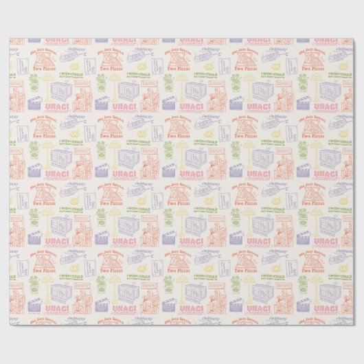FRIENDS™ Colorful Quotten Pattern Cadeaupapier (Vlak)