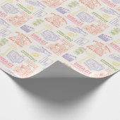 FRIENDS™ Colorful Quotten Pattern Cadeaupapier (Hoek)