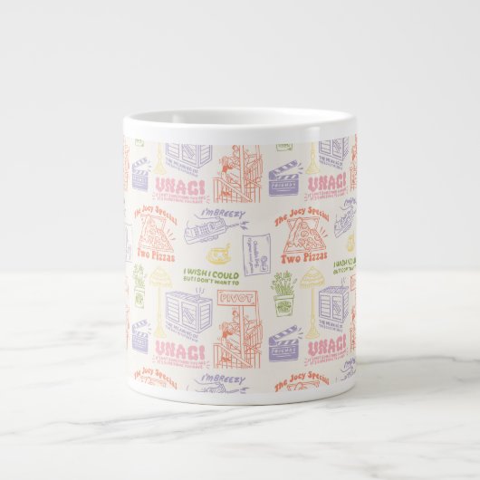 FRIENDS™ Colorful Quotten Pattern Grote Koffiekop (Voorkant)