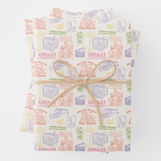 FRIENDS™ Colorful Quotten Pattern Inpakpapier Vel (In situ)