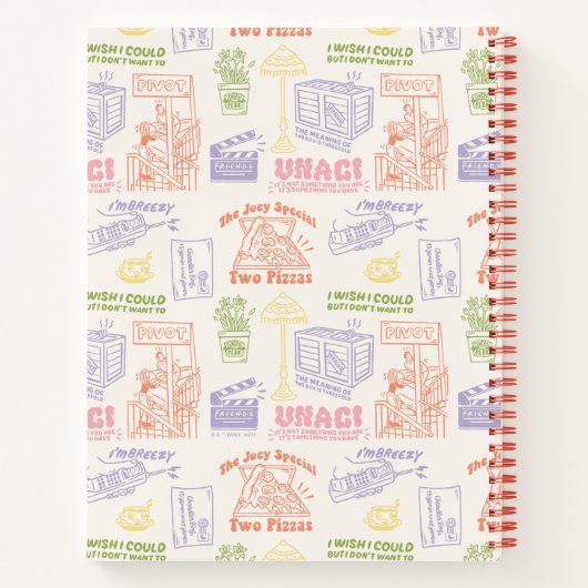 FRIENDS™ Colorful Quotten Pattern Notitieboek (Achterkant)