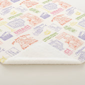 FRIENDS™ Colorful Quotten Pattern Sherpa Deken (3/4)