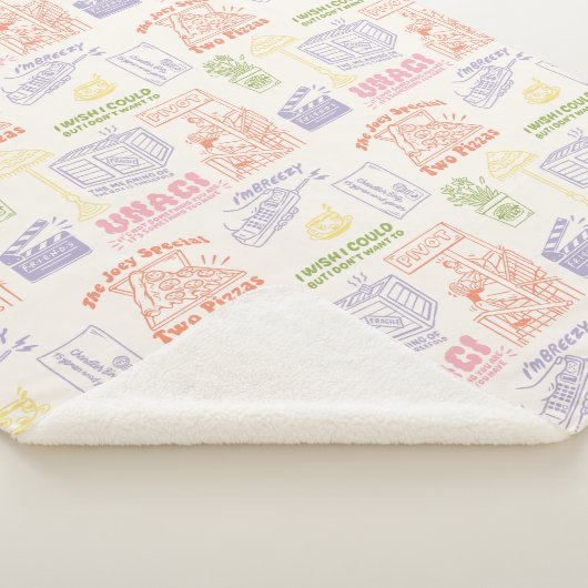 FRIENDS™ Colorful Quotten Pattern Sherpa Deken (3/4)