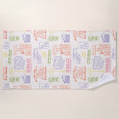 FRIENDS™ Colorful Quotten Pattern Strandlaken (Voorkant)