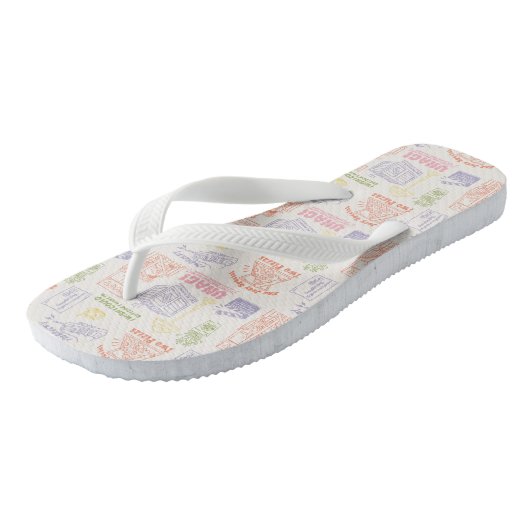 FRIENDS™ Colorful Quotten Pattern Teenslippers (Schuin)