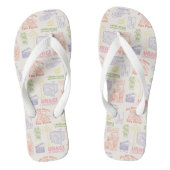 FRIENDS™ Colorful Quotten Pattern Teenslippers (Voetbed)