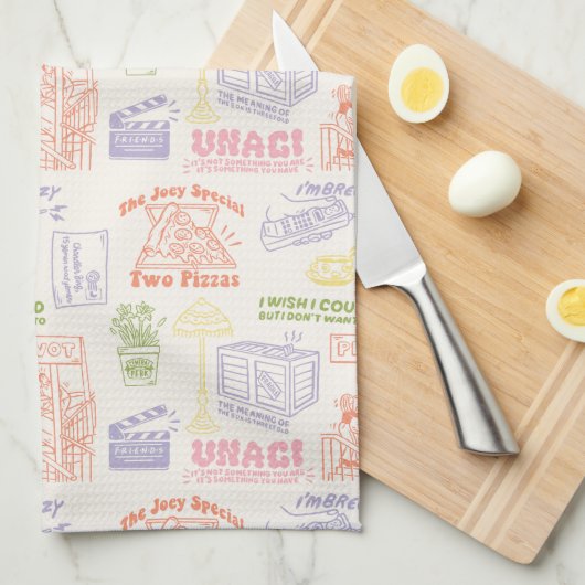 FRIENDS™ Colorful Quotten Pattern Theedoek (Quarter Fold)