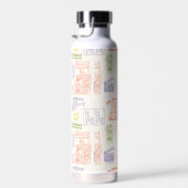 FRIENDS™ Colorful Quotten Pattern Waterfles (Rechts)
