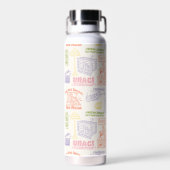 FRIENDS™ Colorful Quotten Pattern Waterfles (Achterkant)