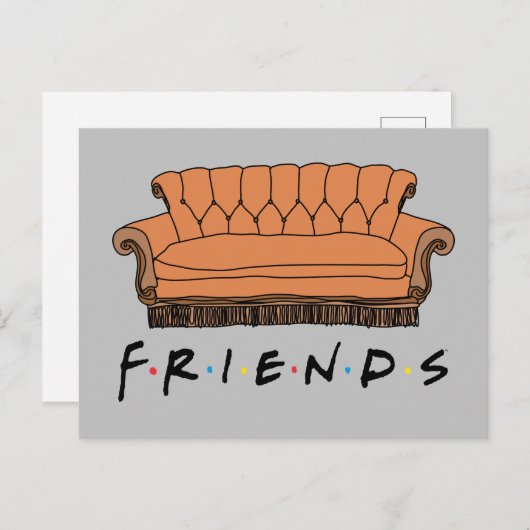 FRIENDS™ Couch Uitnodiging Briefkaart (Voorkant / Achterkant)