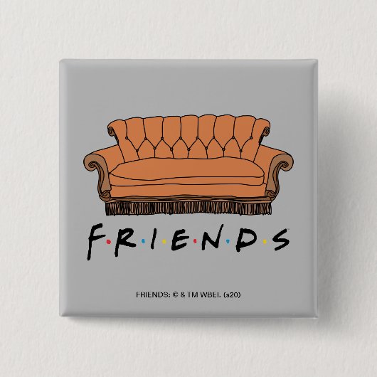 FRIENDS™ Couch Vierkante Button 5,1 Cm (Voorkant)