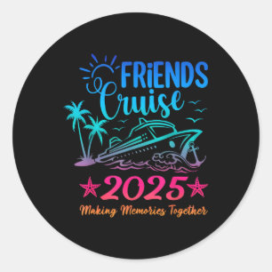 Friends Cruise 2025 samen herinneringen maken Summ Ronde Sticker