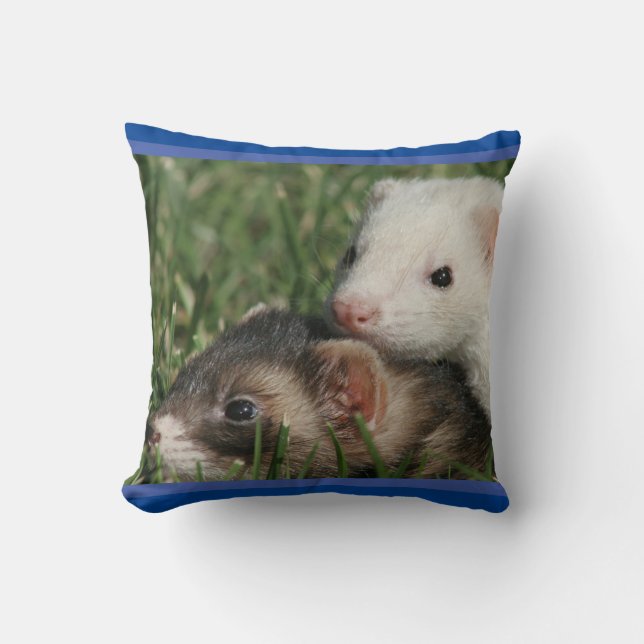 Friends Cute Afbeelding of Sleepy Ferret Kussen (Voorkant)
