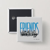 FRIENDS™ | De bende Vierkante Button 5,1 Cm (Voorkant /achterkant)