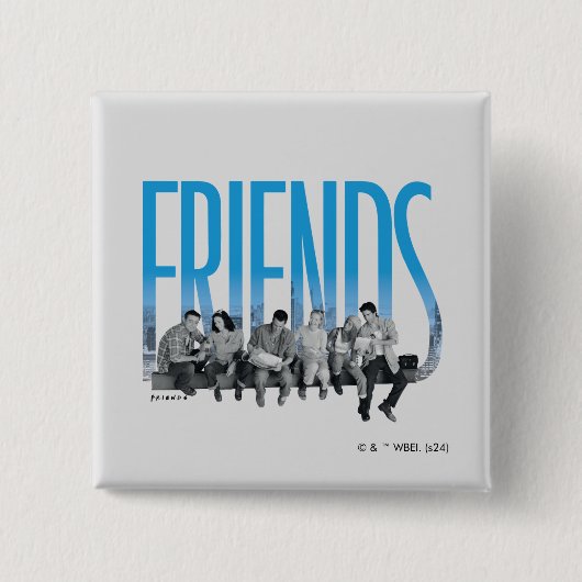 FRIENDS™ | De bende Vierkante Button 5,1 Cm (Voorkant)