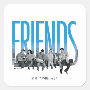 FRIENDS™ De bende Vierkante Sticker
