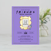 FRIENDS™ | De ene met het Vrijgezellenfeest Folie Uitnodiging (Staand Voorkant)