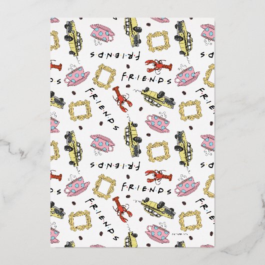 FRIENDS™ | De ene met het Vrijgezellenfeest Folie Uitnodiging (Achterkant)