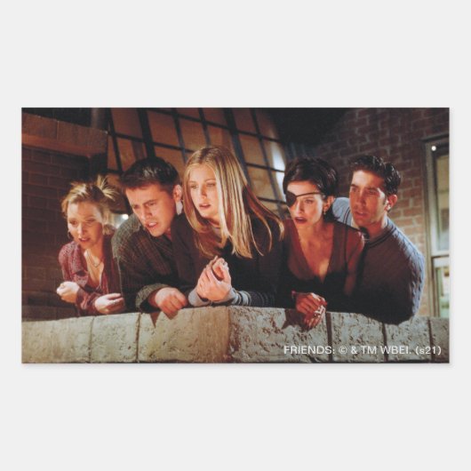 FRIENDS™ | De gang op de Balcony Rechthoekige Sticker (Voorkant)
