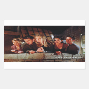 FRIENDS™ De groep op het balkon Rechthoekige Sticker