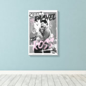 FRIENDS™ | de heer Rachel & mevrouw Ross Canvas Afdruk (Insitu (Houten vloer))
