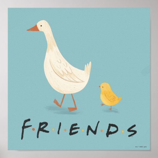 FRIENDS™ | De kuiken en de eenden Poster (Voorkant)