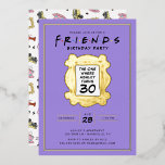 FRIENDS™ | De met de 30e verjaardag Folie Uitnodiging<br><div class="desc">Vier uw mijlpaal met de Folie 'The One with the 30th Birthday' van FRIENDS™. Geïnspireerd door het geliefde tv-show, voegt deze uitnodiging een vleugje nostalgie toe aan uw speciale evenement. Met iconische elementen van FRIENDS™, zoals de Central Perk-logo en het kenmerkende lijst van Monica's appartementsdeur, is deze uitnodiging ontworpen met...</div>