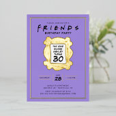 FRIENDS™ | De met de 30e verjaardag Folie Uitnodiging (Staand Voorkant)