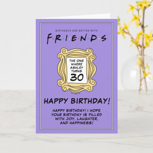 FRIENDS™ | De met de 30e verjaardag Kaart (Gele Bloem)