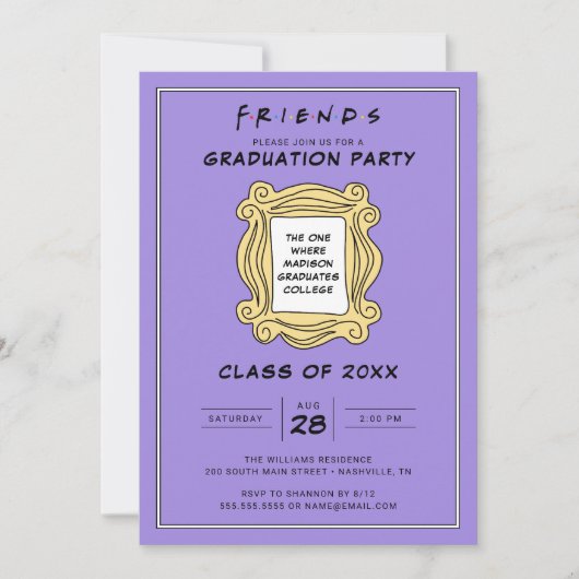 FRIENDS™ de met de GraduPartij Kaart (Voorkant)