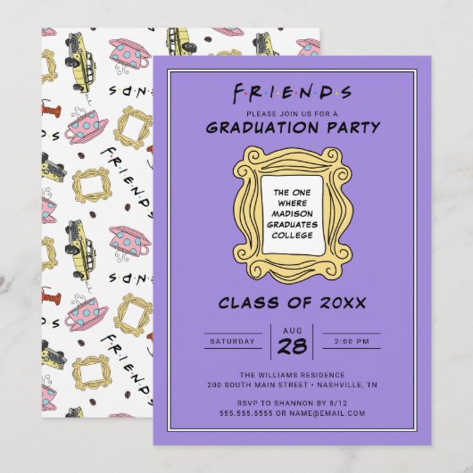 FRIENDS™ de met de GraduPartij Kaart (Voorkant / Achterkant)
