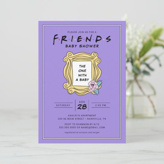 FRIENDS™ | De met de uitnodiging tot het Baby show (Staand voorkant)