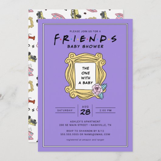 FRIENDS™ | De met de uitnodiging tot het Baby show (Voorkant / Achterkant)