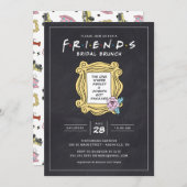 FRIENDS™ De One met de Chalkboard Brunch Shower Kaart (Voorkant / Achterkant)
